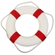 Koło ratunkowe czerwone pasy, dekoracja Life buoy red, M 20 cm